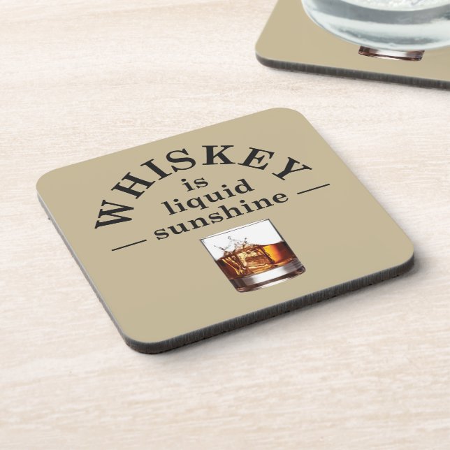 Dessous-de-verre Whiskey cite d'étranges paroles d'alcool (Côté gauche)