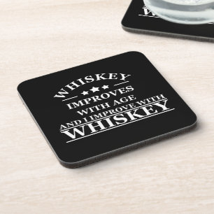 Dessous-de-verre Whiskey cite d'humoristiques paroles d'alcool cade