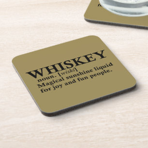 Dessous-de-verre Whiskey, définition citations amusantes pour boire