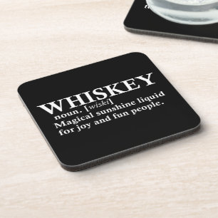Dessous-de-verre Whiskey, définition citations amusantes pour boire