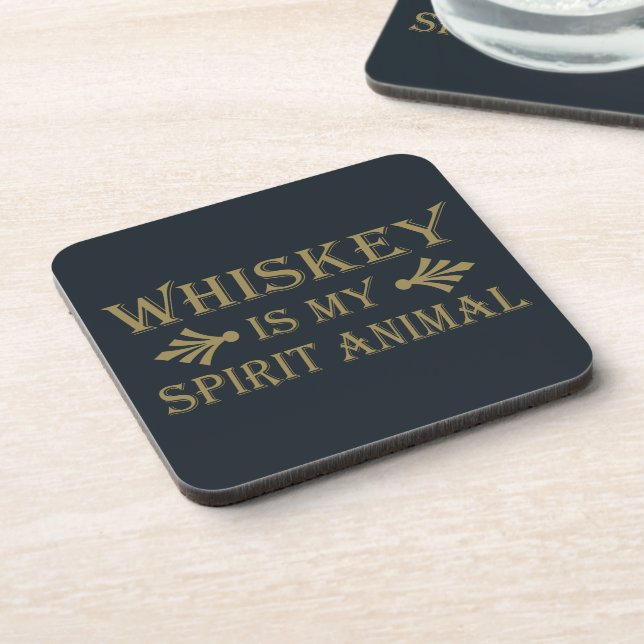 Dessous-de-verre whiskey est mon animal d'esprit (Côté gauche)