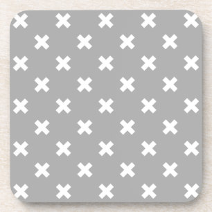 Dessous-de-verre White cross stitches