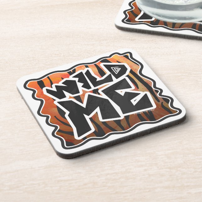 Dessous-de-verre Wild Me Tiger Hot orange et noir (Côté gauche)