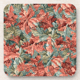 Dessous-de-verre William Morris Acanthe Rouille Rouge Sauge Vert