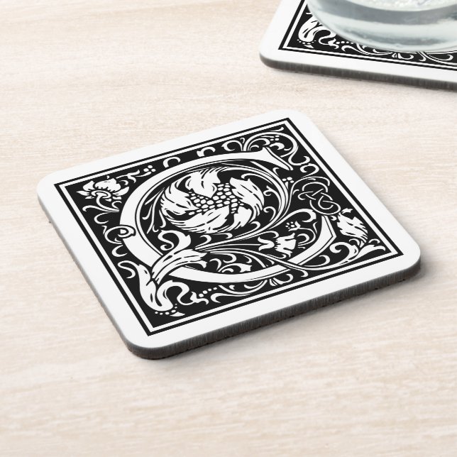 Dessous-de-verre William Morris Alphabet "C" (Côté gauche)