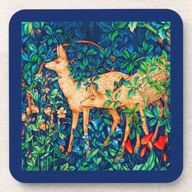 Dessous-de-verre William Morris Forest Deer Imprimer encadré (Devant)