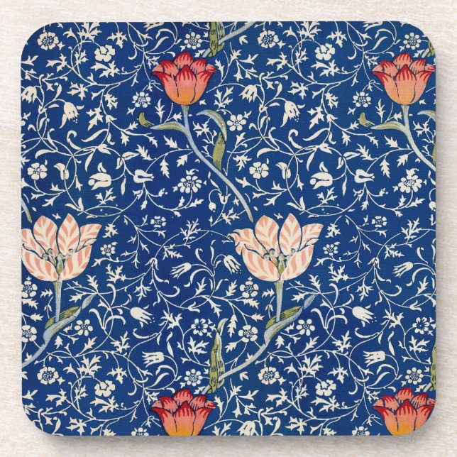 Dessous-de-verre William Morris Medway Floral bleu (Devant)