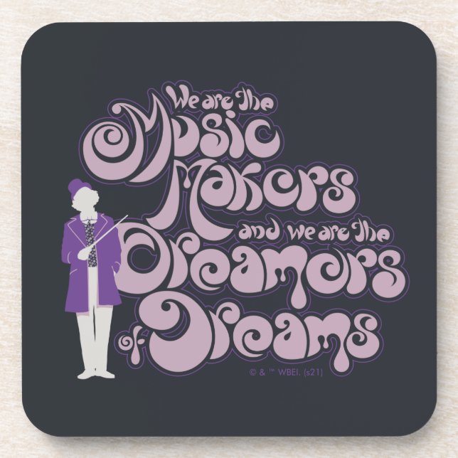 Dessous-de-verre Willy Wonka - Les créateurs de musique, les rêveur (Devant)