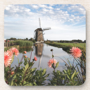 Dessous-de-verre Windmill and flowers in Holland coaster