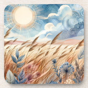 Dessous-de-verre Windy Day Rustic Boho Mountain Prairie Country