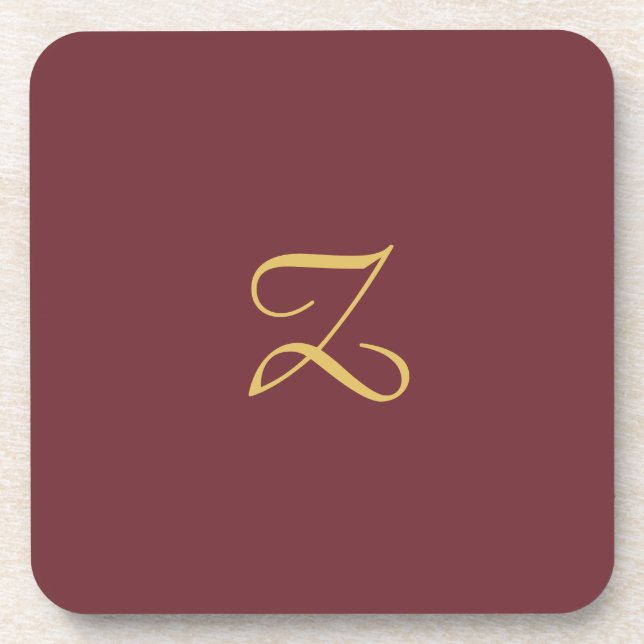 Dessous-de-verre Wine Gold Monogramme professionnel tendance modern (Devant)