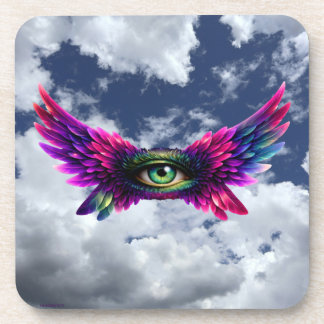 Dessous-de-verre Winged Eye Protection Coaster – Mystical Art