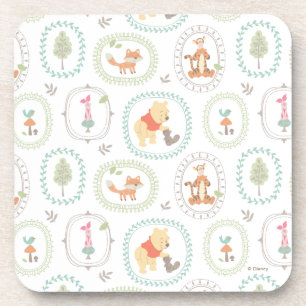 Dessous-de-verre Winnie l'Ooh   Cute Motif d'animaux en bois