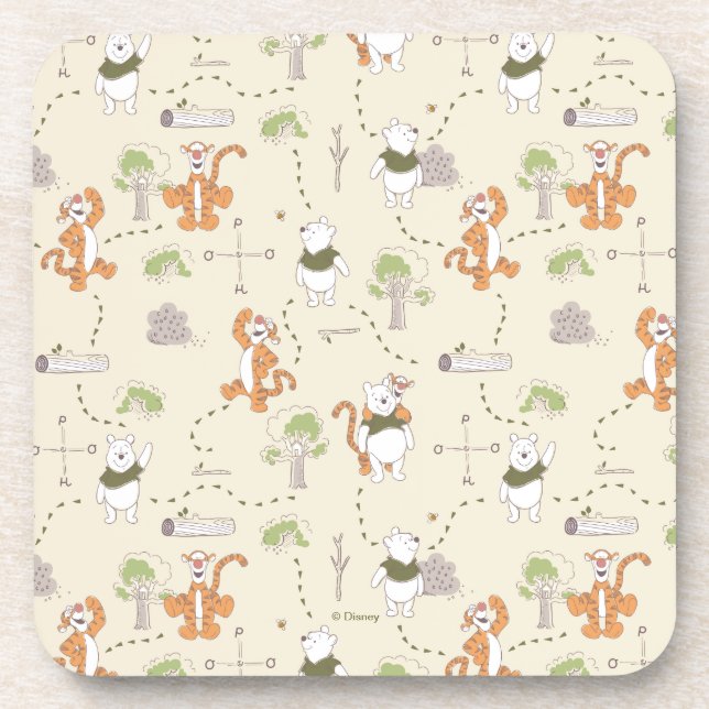 Dessous-de-verre Winnie l'Ooh | Tigger & Pooh Forest Motif (Devant)