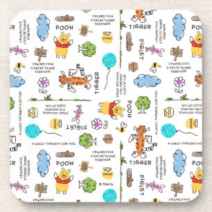 Dessous-de-verre Winnie l'Ourson  Motif de croquis de Doodle Friend
