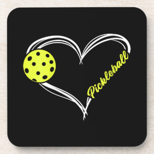 Dessous-de-verre Womens Love Pickleball - mignon match de picklebal