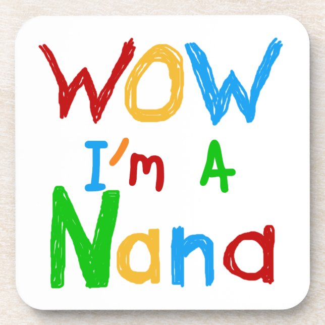 Dessous-de-verre WOW Je suis un T-shirts et cadeaux Nana (Devant)