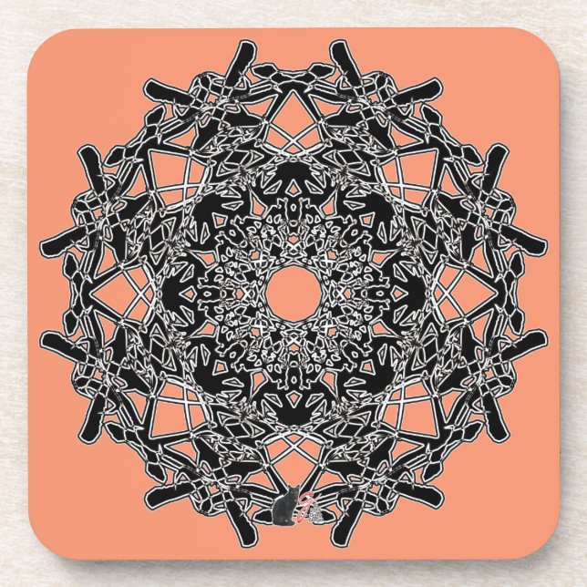 Dessous de verre Xylographique Octa Glyph Dusk (Devant)