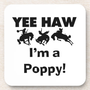 Dessous-de-verre Yee Haw Je suis un T-shirts et cadeaux Poppy