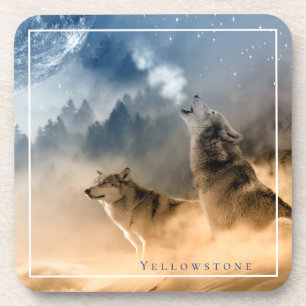 Dessous-de-verre Yellowstone Plastic Coaster-The Wolves 