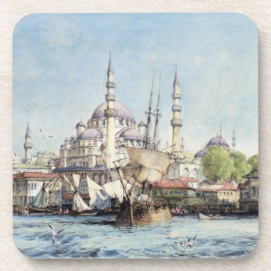 Dessous-de-verre Yeni Jami et St Sophia du klaxon d'or, pla