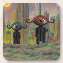 Yeux quittant la ville à pied