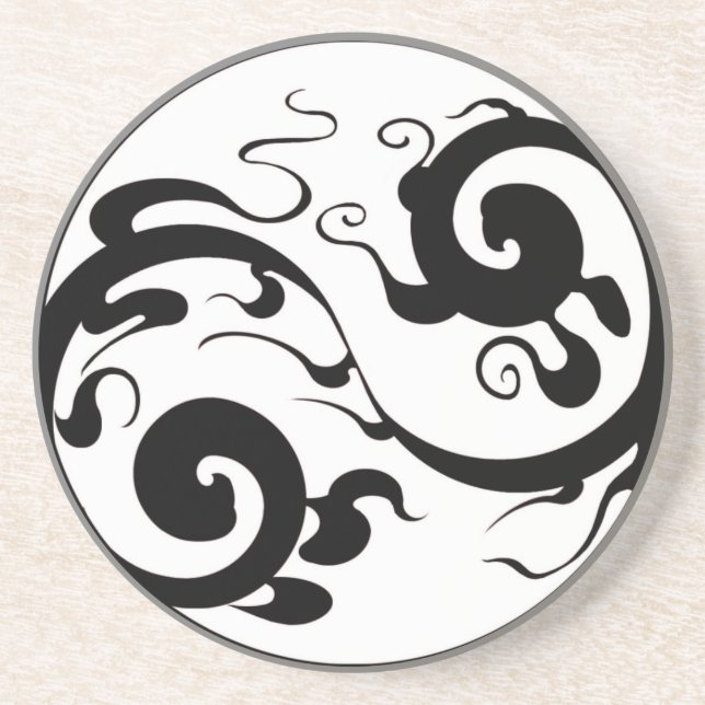 Dessous de verre Yin-Yang Swirl (Devant)
