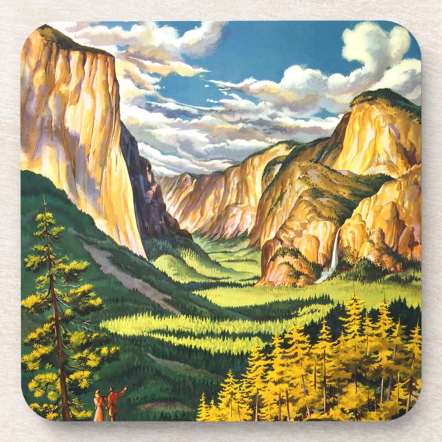 Dessous-de-verre Yosemite National Park California Travel Art (Devant)