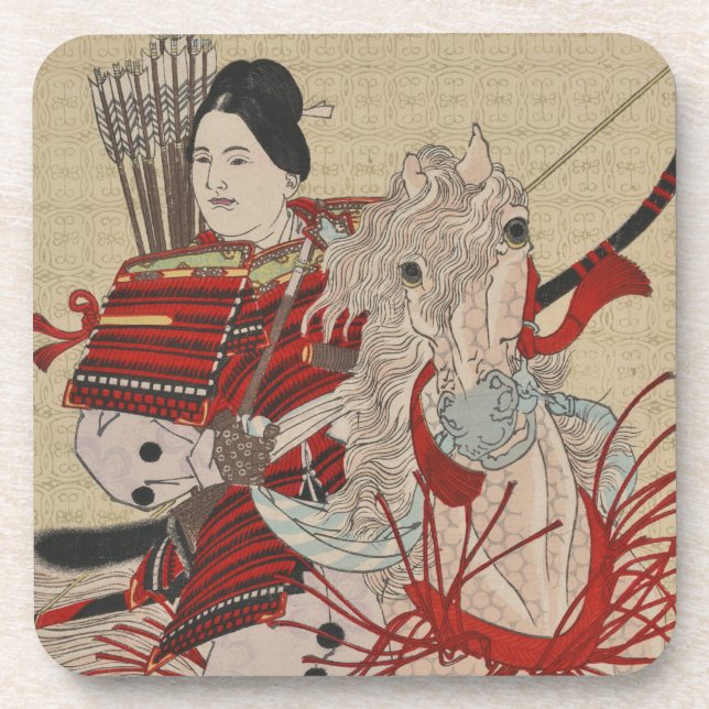 Dessous-de-verre Yoshitoshi Femme Guerrière Samurai Hangaku Gozen (Devant)