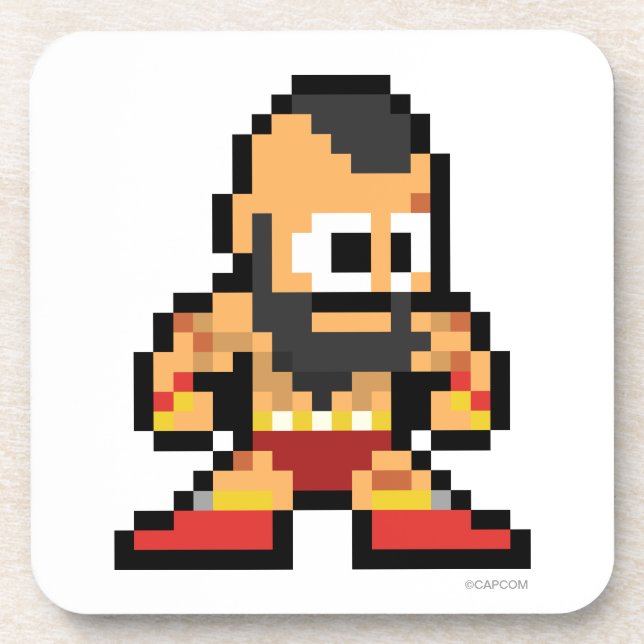 Dessous-de-verre Zangief à 8 bits (Devant)
