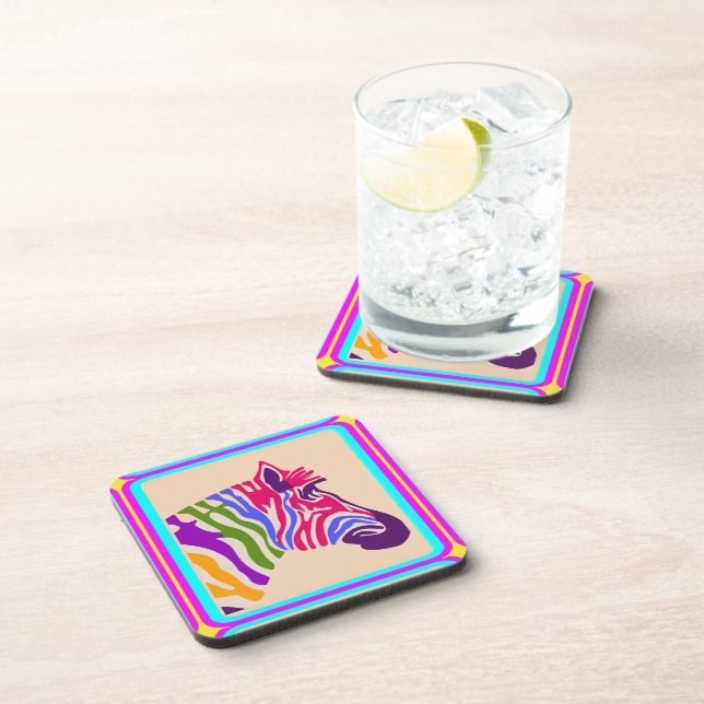 Dessous-de-verre Zebra Beverage Coaster (Côté Droit)