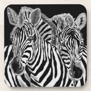 Dessous-de-verre Zebra Couple Beverage Coaster