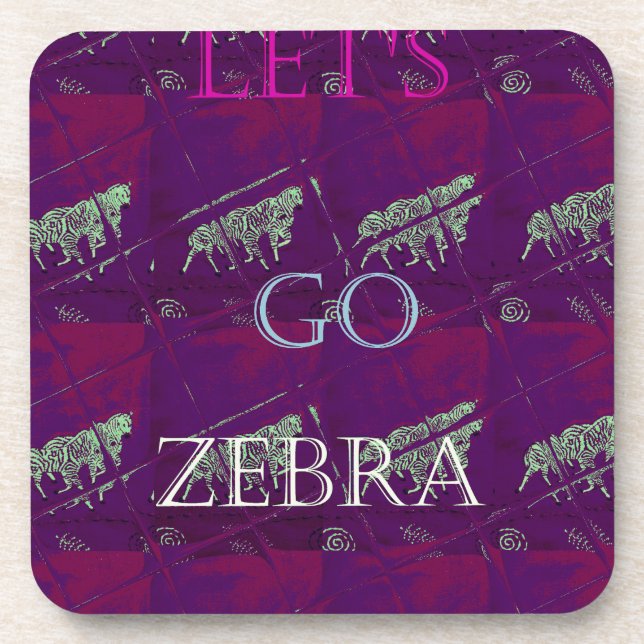 Dessous-de-verre Zebra Print Décor : Un design amusant (Devant)