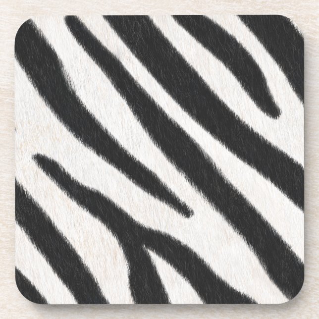 Dessous-de-verre Zebra Stripes Exotic Fur Poster de animal réaliste (Devant)