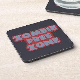 Dessous-de-verre Zombie Free Zone custom coasters