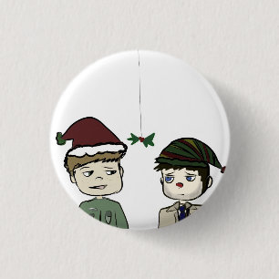 Destiel Supernatural Holiday Pin