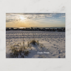 Destin Beach Florida Jetty Sunset Postcard