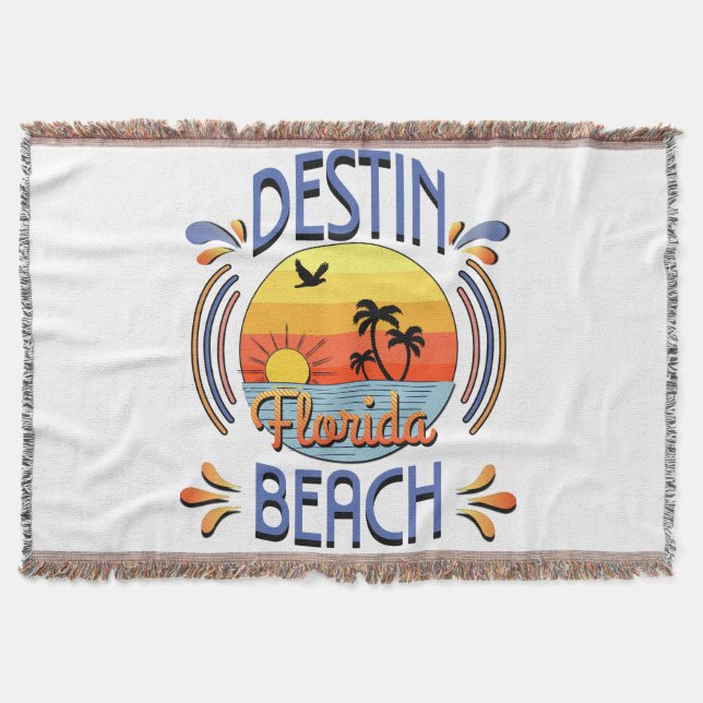 Destin Beach, Florida Throw Blanket (Front)