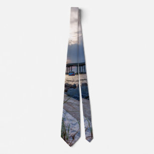 Destin East Pass Sunset Neck Tie