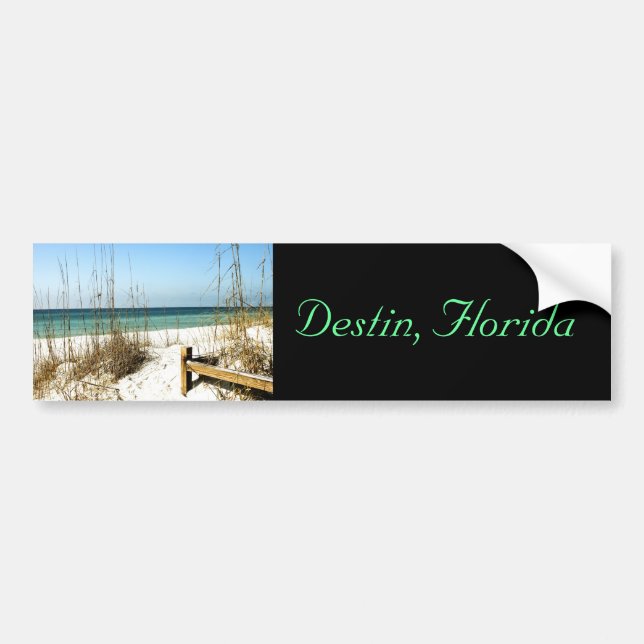 Destin, FL - Beach scene bumper sticker (Front)