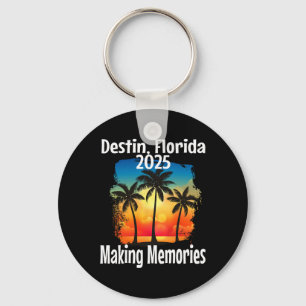 Destin Florida 2025 Making Memories Beach Vacation Keychain
