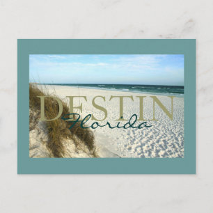 Destin, Florida beach matted postcard