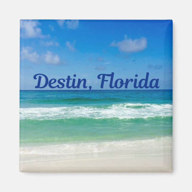 Destin Florida Beach Photograph Souvenir Magnet (Front)