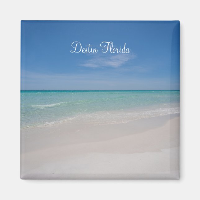 Destin Florida Beach Square Magnet (Devant)