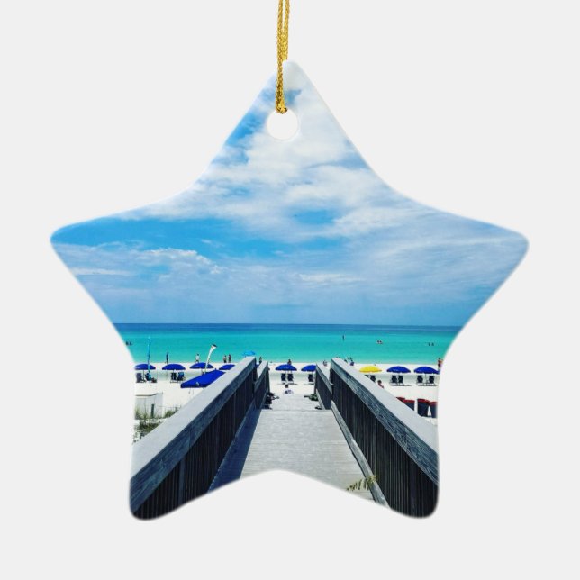 Destin Florida Beaches Ceramic Ornament (Front)