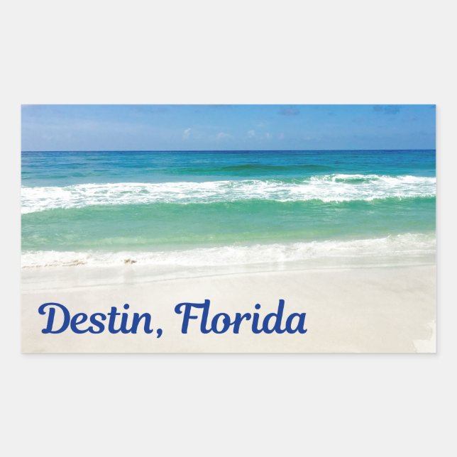 Destin Florida Blue Beach Sticker (Front)