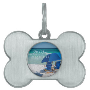 Destin Florida Chairs And Umbrella Pet Tag