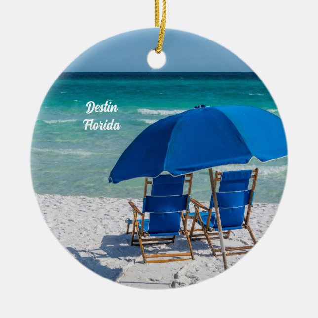 Destin Florida Chaises Et Umbrella Circle Ornement (Devant)