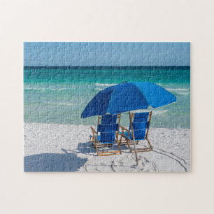 Destin Florida Chaises Et Umbrella Jigsaw Puzzle
