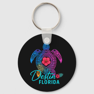 Destin Florida Colourful Turtle Summer Travel Keychain